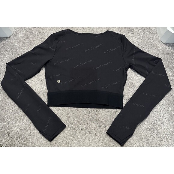 Lululemon Wunder Train Cropped Top Long Sleeve *Special Edition 6/8 Gym Workout - Picture 4 of 7